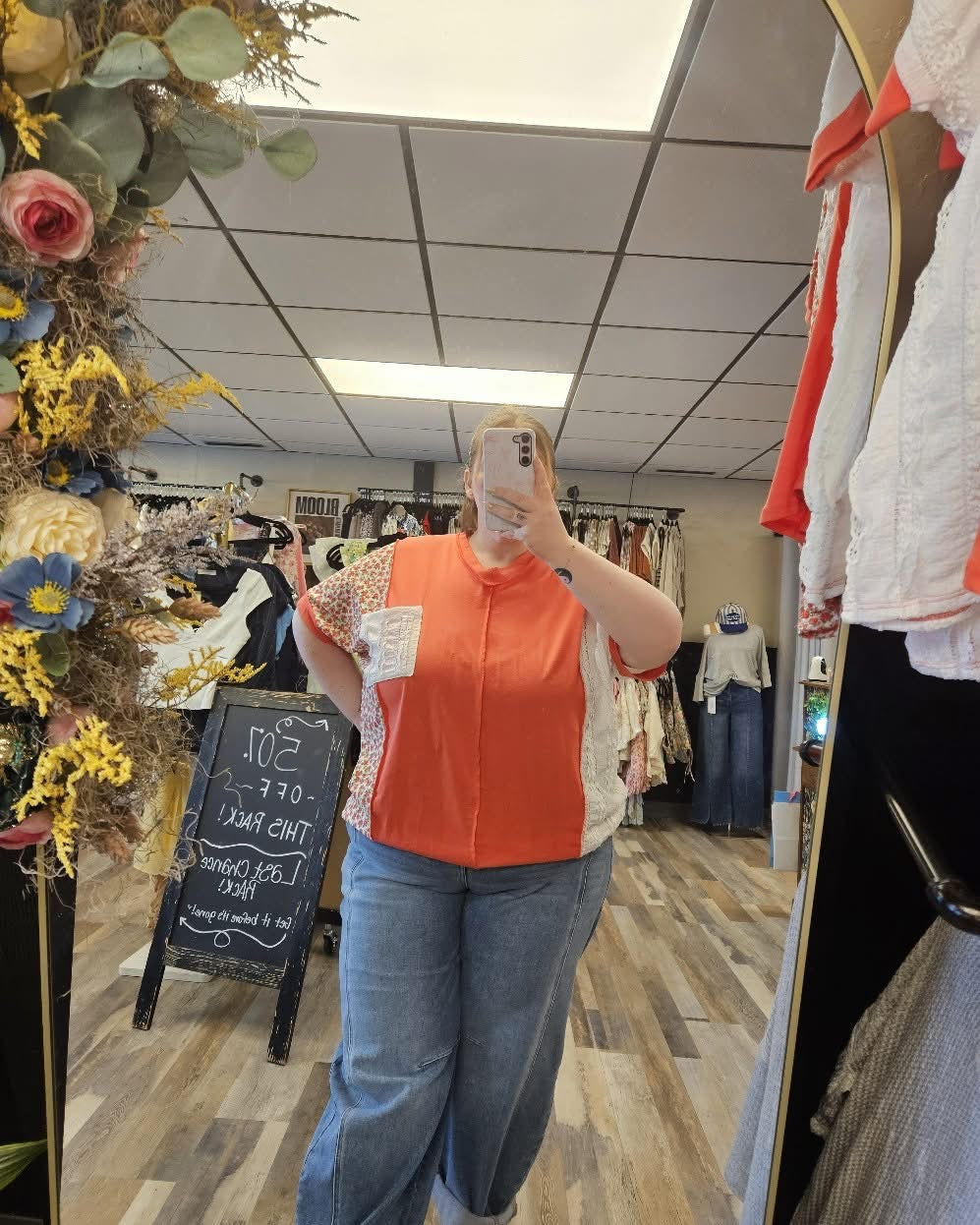Color Block Pocket Top