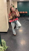 Leopard Button Up Blouse