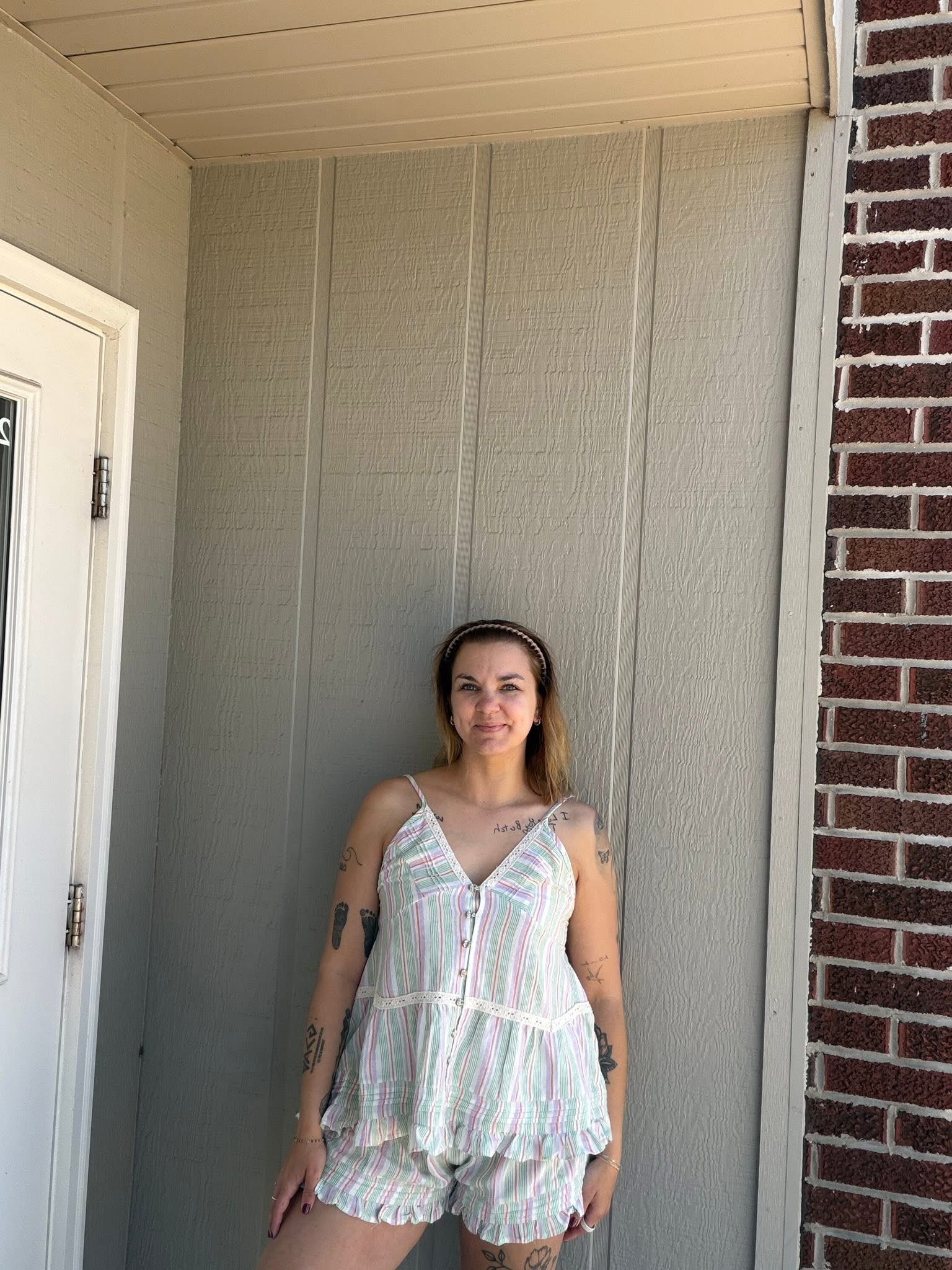 Cotton Ruffle Pintuck Shorts