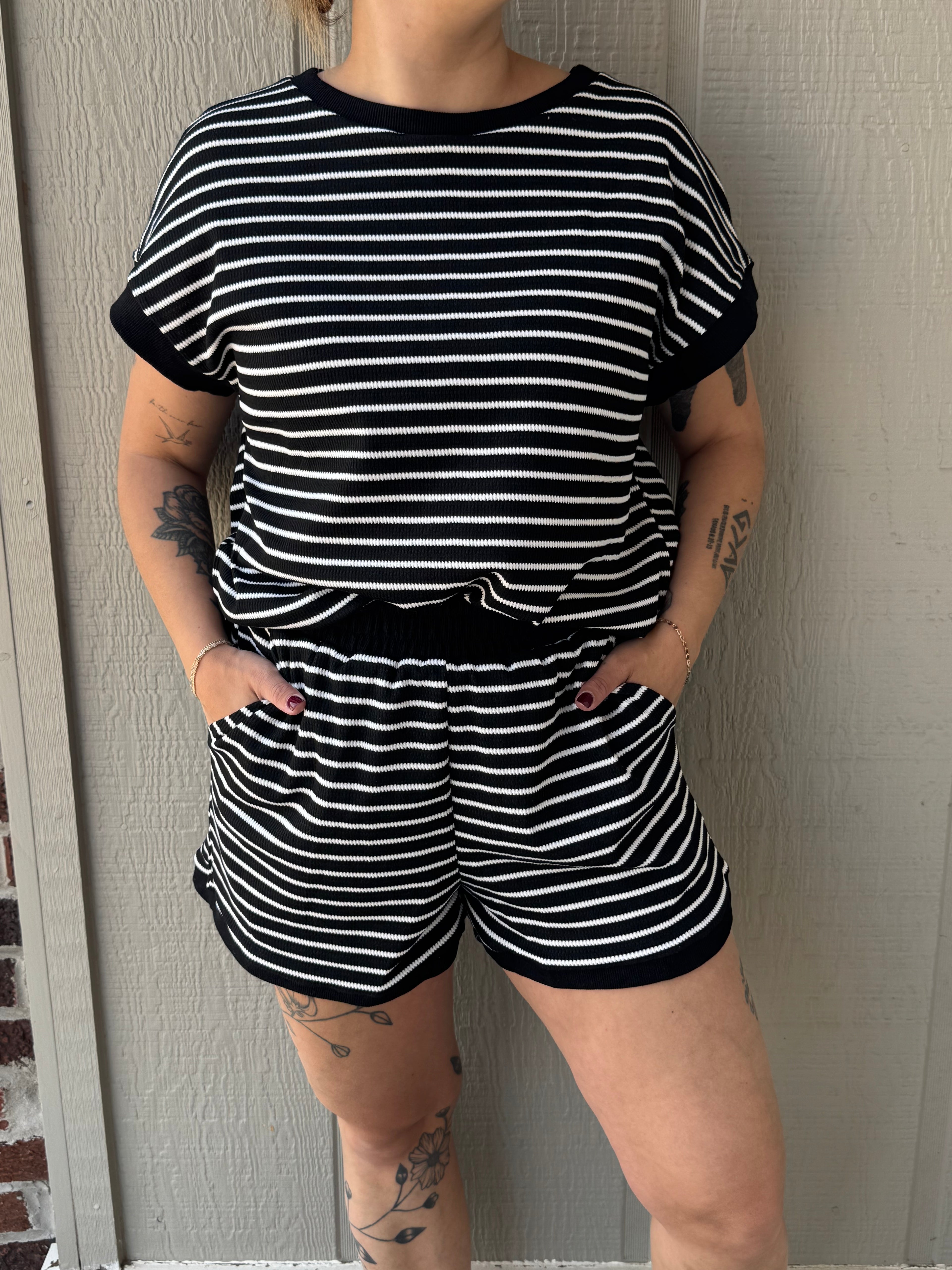 Striped Short Set