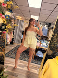 Yellow Sweetheart Tube Top