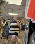 Navy Stripe T Shirt