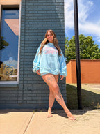 Aqua Happy Camp3r Sweater