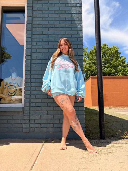 Aqua Happy Camp3r Sweater