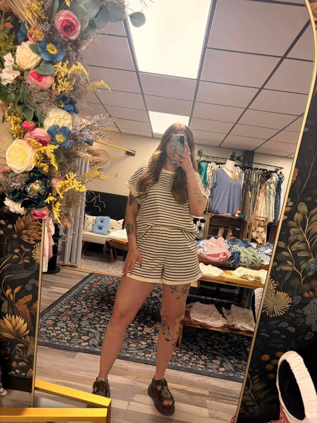 Striped Short Set