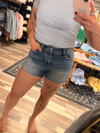 Mid Rise Studded Shorts